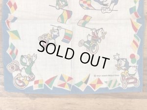 50’sのドナルドダックのヴィンテージの子供用ハンカチ