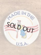 Disney Goofy “Made In The U.S.A.” Pinback　グーフィー　ビンテージ　缶バッジ　缶バッチ　80年代〜