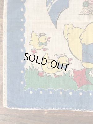 50年代頃のヒヨコが描かれたビンテージキッズハンカチ