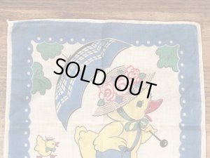50年代頃のヒヨコが描かれたビンテージキッズハンカチ