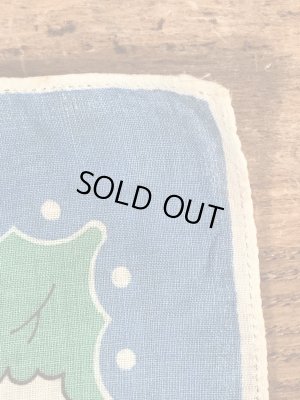 50’sのヒヨコの親子が描かれたヴィンテージの子供用ハンカチ