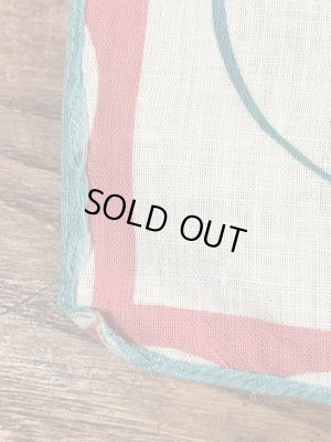 50年代頃のアコーディオンを弾いたサルのビンテージキッズハンカチ