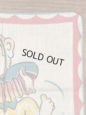 50’sのアコーディオンを弾いたサルのヴィンテージの子供用ハンカチ