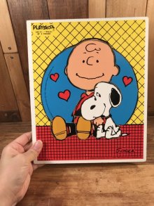 他の写真3: Playskool Peanuts Snoopy & Charlie Brown “Be A Friend” Wood Puzzle　スヌーピー　ビンテージ　ウッドパズル　70年代