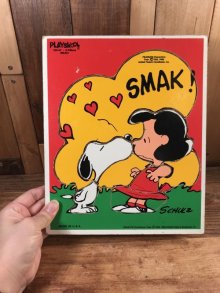 他の写真3: Playskool Peanuts Snoopy & Lucy “Smak!” Wood Puzzle　スヌーピー　ビンテージ　ウッドパズル　70年代