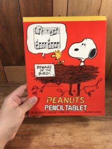 他の写真3: Plymouth Peanuts Snoopy “Beware Of The Bird!” Pencil Tablet　スヌーピー　ビンテージ　ノート帳　ウッドストック　70〜80年代