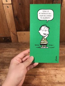 他の写真3: Hallmark Peanuts Linus “Today Is St. Patrick's Day...” Greeting Card　ライナス　ビンテージ　グリーティングカード　スヌーピー　70〜80年代