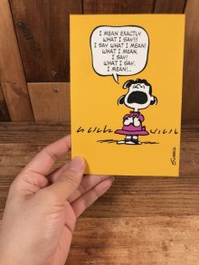 他の写真3: Hallmark Peanuts Lucy “I Mean Exactly...” Greeting Card　ルーシー　ビンテージ　グリーティングカード　スヌーピー　70〜80年代