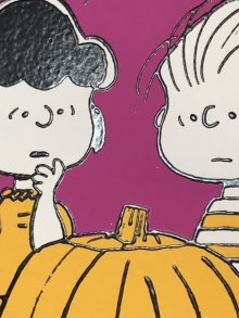 他の写真1: Hallmark Peanuts Lucy & Linus “Boy! What A Pumpkin!” Greeting Card　ルーシー＆ライナス　ビンテージ　グリーティングカード　スヌーピー　70〜80年代