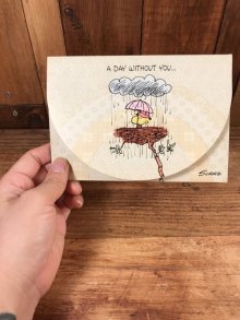 他の写真2: Hallmark Peanuts Woodstock “A Day Without You...” Greeting Card　ウッドストック　ビンテージ　グリーティングカード　スヌーピー　70〜80年代