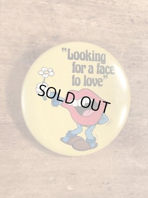 80年代 ビンテージ 缶バッジ タンリップス 企業キャラクター vintage 雑貨