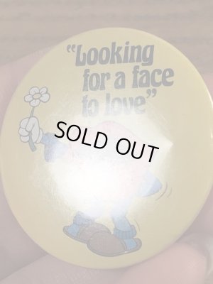 80’s ヴィンテージ 缶バッチ タンリップス アドバタイジングキャラクター vintage 雑貨