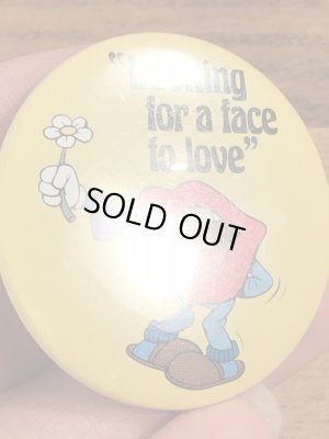 80年代 ビンテージ 缶バッジ タンリップス 企業キャラクター vintage 雑貨