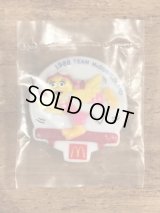 McDonaldland “Bardie” Olympic Team Plastic Clip Badge　マクドナルド　ビンテージ　クリップバッジ　バーディー　80年代