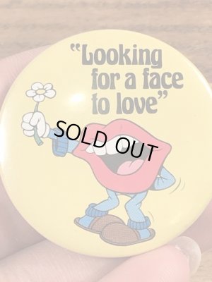 80年代 ビンテージ 缶バッジ タンリップス 企業キャラクター vintage 雑貨