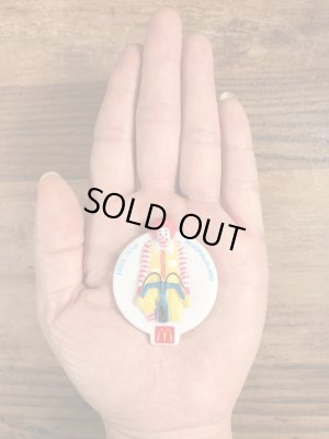 80年代　ビンテージ　マクドナルド　バッジ　ロナルド　クリップ　雑貨