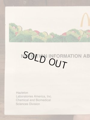 80’s ヴィンテージ マクドナルド パンフレット 紙物 雑貨