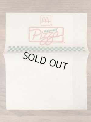 90年代　ビンテージ　マックピザ　ペーパーナプキン　マクドナルド　紙物　雑貨