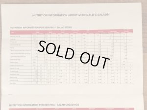 80’s ヴィンテージ マクドナルド パンフレット 紙物 雑貨