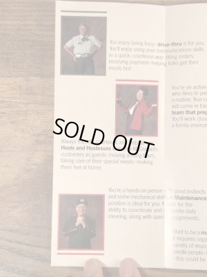 80年代 ビンテージ マクドナルド パンフレット 紙物 雑貨