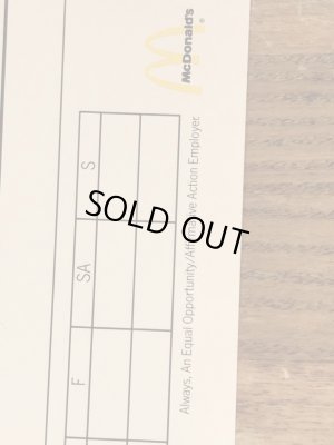 80’s ヴィンテージ マクドナルド パンフレット 紙物 雑貨