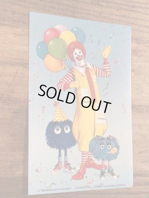 80年代 ビンテージ マクドナルド ポストカード ロナルド 紙物 雑貨