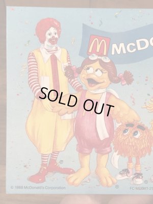 80年代 ビンテージ マクドナルド ポストカード グリマス ロナルド 紙物