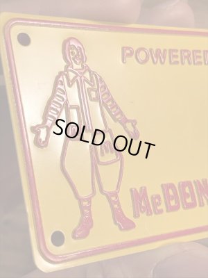 70年代　ビンテージ　マクドナルド　ライセンスプレート　ロナルド　雑貨