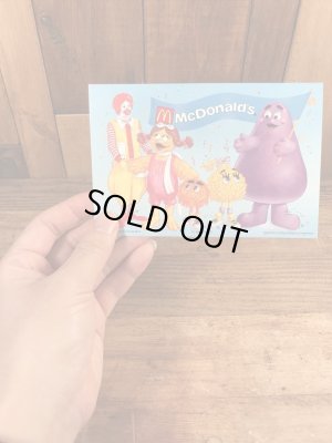 80’s ヴィンテージ マクドナルド ポストカード フライキッズ ロナルド 紙物
