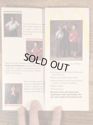 80年代 ビンテージ マクドナルド パンフレット 紙物 雑貨