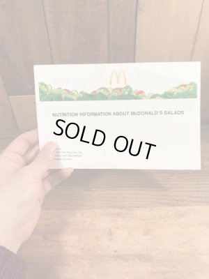 80年代 ビンテージ マクドナルド パンフレット 紙物 雑貨