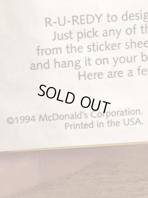 90’s　ヴィンテージ　マクドナルド　ライセンスプレート　雑貨