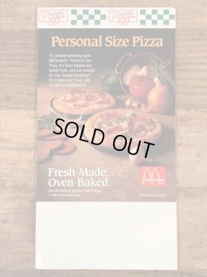 90’s ヴィンテージ マクドナルド フライヤー マックピザ 紙物 雑貨
