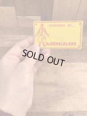 70’s　ヴィンテージ　マクドナルド　ライセンスプレート　ロナルド　雑貨