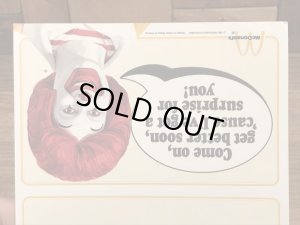 80年代 ビンテージ マクドナルド フライヤーカード ロナルド 紙物 雑貨