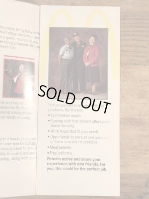 80’s ヴィンテージ マクドナルド パンフレット 紙物 雑貨