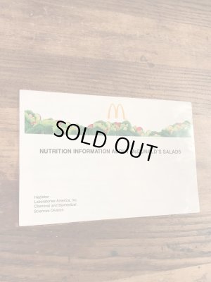 80年代 ビンテージ マクドナルド パンフレット 紙物 雑貨
