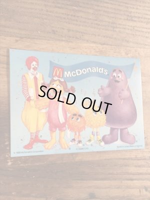 80年代 ビンテージ マクドナルド ポストカード グリマス ロナルド 紙物