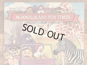 80’s ヴィンテージ マクドナルド ファンタイムズ マガジン ロナルド 雑貨