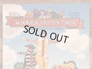 80’s　ヴィンテージ　マクドナルド　ファンタイムズ　ロナルド　フリーペーパー　雑貨