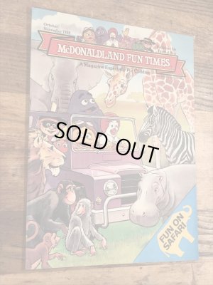80年代 ビンテージ マクドナルド ファンタイムズ フリーペーパー ロナルド 雑貨