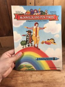 他の写真3: McDonaldland Fun Times “Coloring Special” Magazine　マクドナルド　ビンテージ　ファンタイムズ　フリーペーパー　80年代