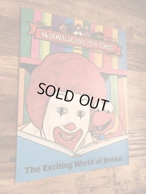 80年代 ビンテージ マクドナルド ファンタイムズ フリーペーパー ロナルド 雑貨