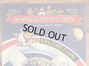 80’s ヴィンテージ マクドナルド ファンタイムズ フリーペーパー ロナルド 雑貨