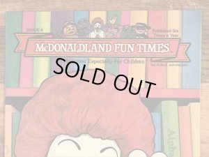 80’s ヴィンテージ マクドナルド ファンタイムズ マガジン ロナルド 雑貨