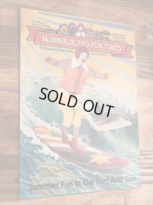 80年代 ビンテージ マクドナルド ファンタイムズ フリーペーパー ロナルド 雑貨