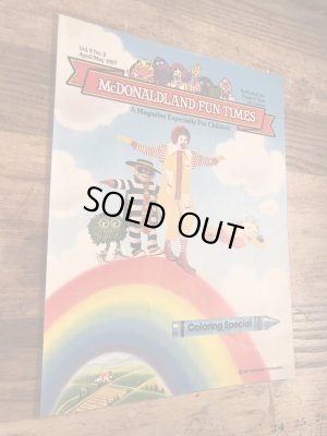 80年代　ビンテージ　マクドナルド　ファンタイムズ　ロナルド　マガジン　雑貨