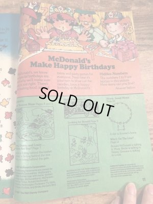 80年代 ビンテージ マクドナルド ファンタイムズ フリーペーパー 雑貨
