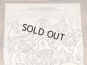 70’s ヴィンテージ マクドナルド 塗り絵 ビッグマックポリス 雑貨