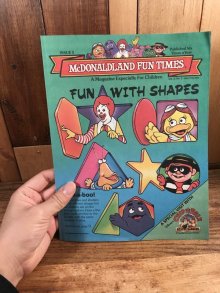 他の写真3: McDonaldland Fun Times “Fun With Shapes” Magazine　マクドナルド　ビンテージ　ファンタイムズ　フリーペーパー　80年代